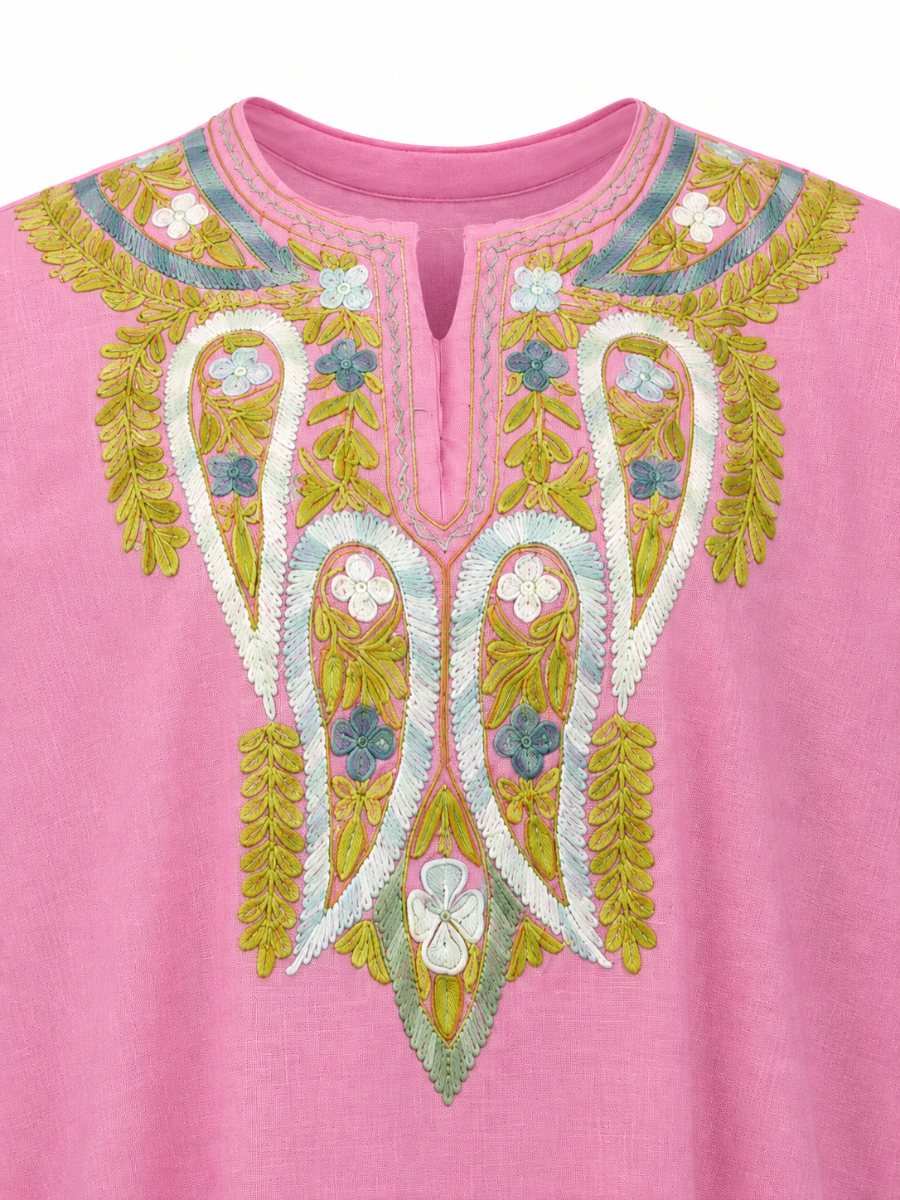 Kashmir Aari cotton Co-Ord Set | Vintage Pink